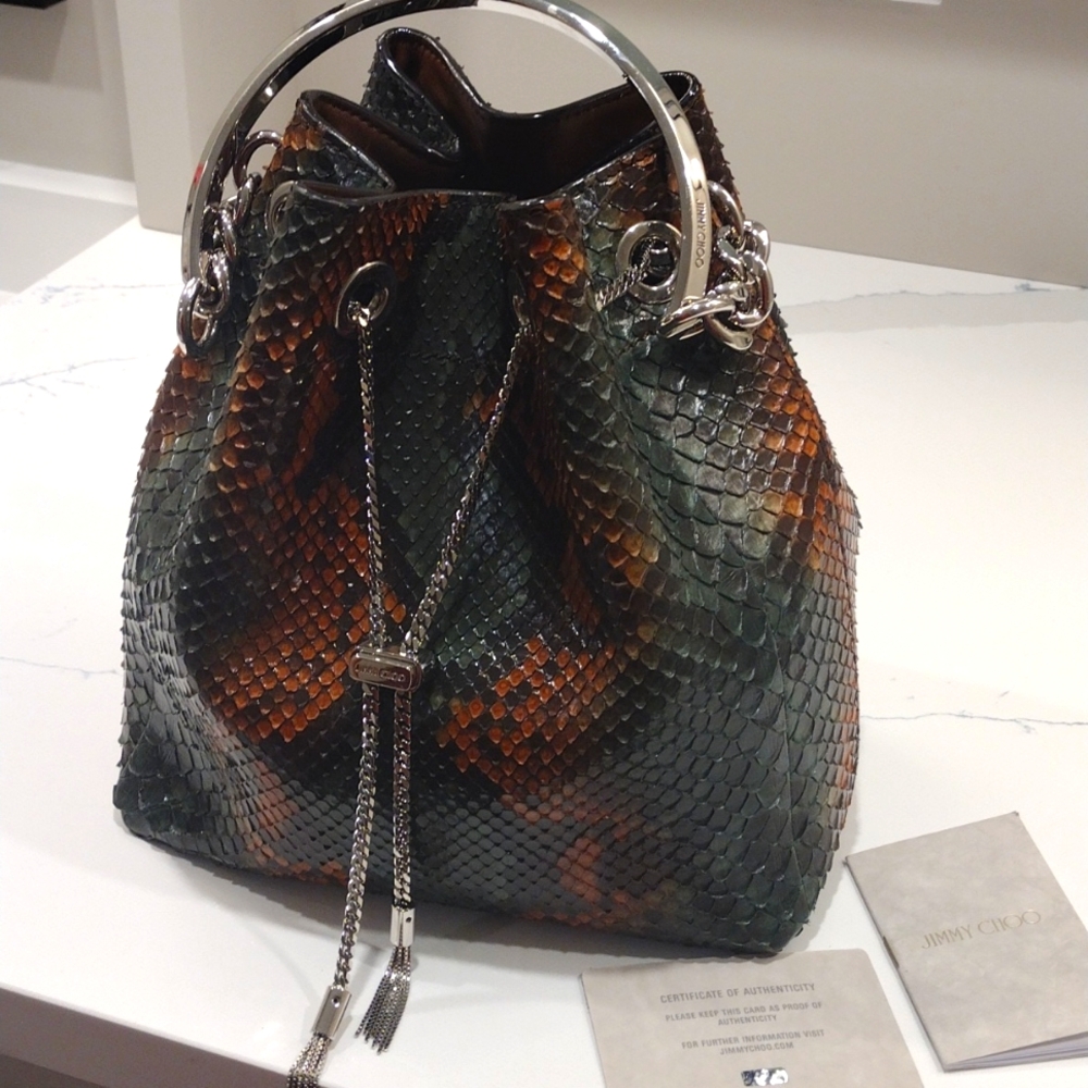 Jimmy Choo Snake Skin Bucket